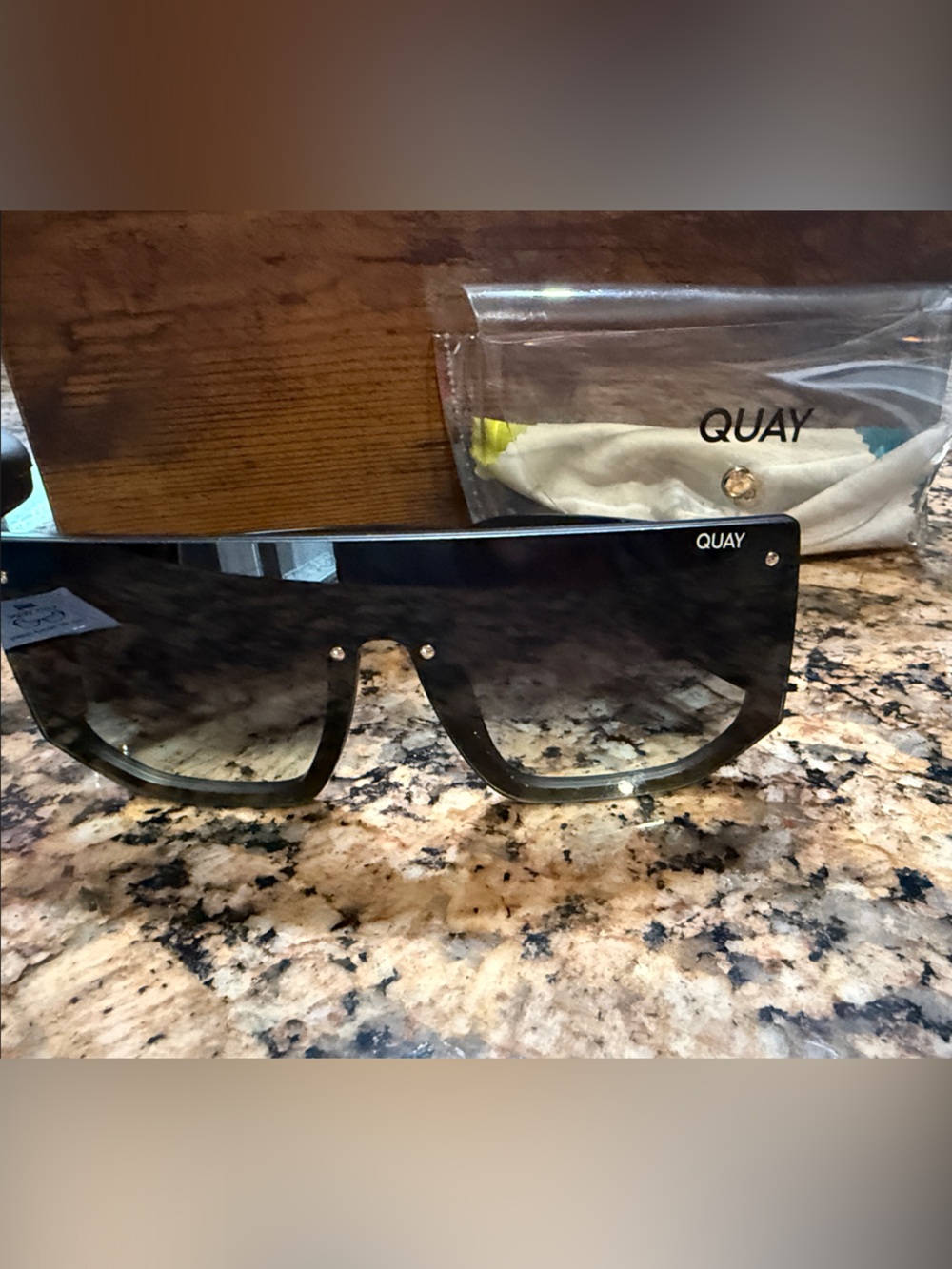 Quay Australia Oversized Fully Booked Sunglasses in Black